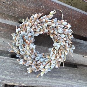 Barka koszorú, szárazvirág kopogtató  - Meska.hu