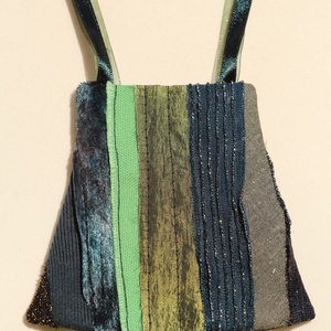 Textil nyaklánc - zöld-sárga trapéz - ékszer - nyaklánc - medálos nyaklánc - Meska.hu Textil nyaklánc - zöld-sárga trapéz - ékszer - nyaklánc - medálos nyaklánc - Meska.hu