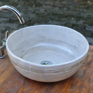 Kézműves kerámia mosdótál 42cm - otthon & életmód - fürdőszoba - mosdótál - Meska.hu