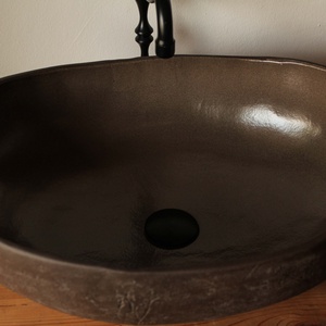 Rusztikus kerámia mosdótál XL - otthon & életmód - fürdőszoba - mosdótál - Meska.hu