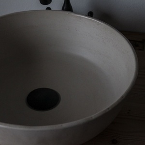 Rusztikus csont színű mosdótál - otthon & életmód - fürdőszoba - mosdótál - Meska.hu