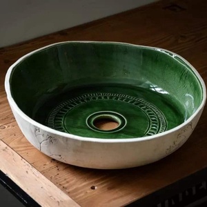 Kézműves kerámia mosdótál 35cm, Otthon & Életmód, Fürdőszoba, Mosdótál, Kerámia, MESKA