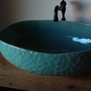 Kézműves kerámia mosdótál-egyedi mérett - Meska.hu