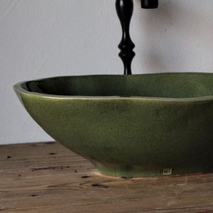 Kisméretű dizájner kerámia mosdótál - otthon & életmód - fürdőszoba - mosdótál - Meska.hu