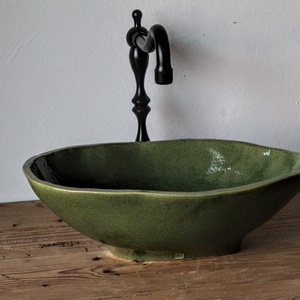 Kisméretű dizájner kerámia mosdótál, Otthon & Életmód, Fürdőszoba, Mosdótál, Kerámia, MESKA