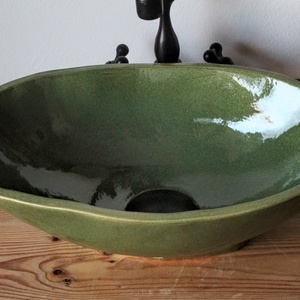 Kisméretű dizájner kerámia mosdótál - otthon & életmód - fürdőszoba - mosdótál - Meska.hu