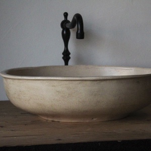 Rusztikus kerámia mosdótál - Meska.hu