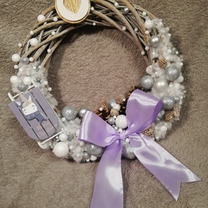 Lila unikornisos adventi szett ledfénnyel - karácsony - adventi díszek - adventi koszorú - Meska.hu