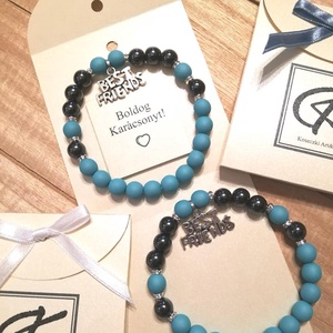 Legjobb barátok karkötő szett, Ékszer, Karkötő, Gyöngyös karkötő, Gyöngyfűzés, gyöngyhímzés, MESKA