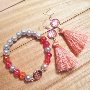 Rózsaszín sellős szett, Ékszer, Ékszerszett, Ékszerkészítés, MESKA