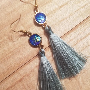 Sellős bojtos fülbevaló, Ékszer, Fülbevaló, Lógó fülbevaló, Ékszerkészítés, MESKA