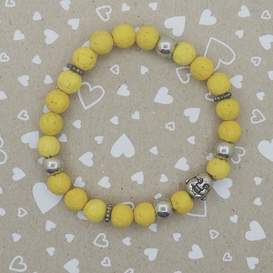 Buddhás lávakő karkötő, Ékszer, Karkötő, Bogyós karkötő, Gyöngyfűzés, gyöngyhímzés, MESKA