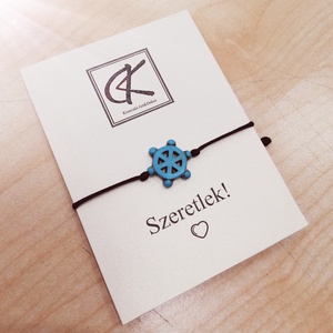 Horgonyos/Hajókormányos karkötő - ékszer - karkötő - gyöngyös karkötő - Meska.hu