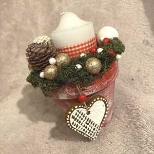 Mézeskalácsos adventi asztaldísz, Karácsony, Adventi díszek, Adventi asztaldísz, Virágkötés, MESKA