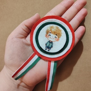 Kisfiús kokárda 4., Ékszer, Kitűző és Bross, Mindenmás, MESKA