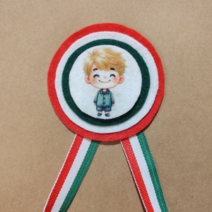 Kisfiús kokárda 4. - ékszer - kitűző és bross - Meska.hu