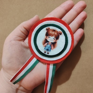 Kislányos kokárda 1., Ékszer, Kitűző és Bross, Mindenmás, MESKA