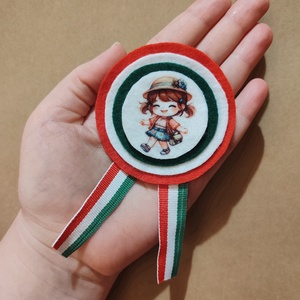Kislányos kokárda 3., Ékszer, Kitűző és Bross, Mindenmás, MESKA