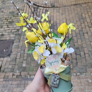 Madárkás tavasz-húsvéti asztaldísz - Meska.hu