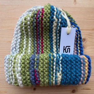 STRIPED HAT - kötött vastag gyapjúsapka - Meska.hu