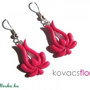 Matyó tulipán fülbevaló (gymatyó06) pink -  - Meska.hu