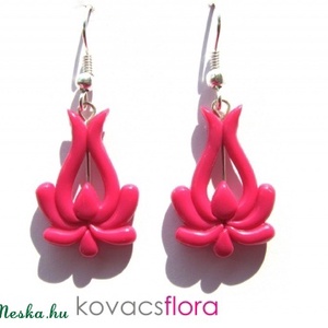 Matyó tulipán fülbevaló (gymatyó06) pink -  - Meska.hu