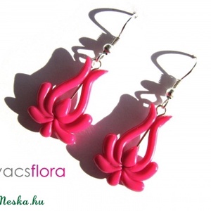 Matyó tulipán fülbevaló (gymatyó06) pink -  - Meska.hu