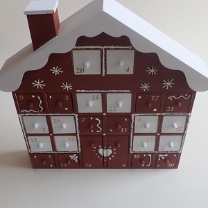 Fa adventi naptár ház - Adventi kalendárium fából - karácsony - Meska.hu