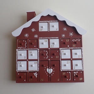 Fa adventi naptár ház - Adventi kalendárium fából - karácsony - Meska.hu