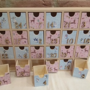 Fa adventi naptár - Adventi kalendárium fából - karácsony - Meska.hu