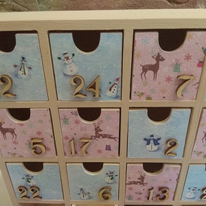 Fa adventi naptár - Adventi kalendárium fából - karácsony - Meska.hu