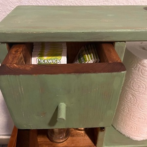 Vintage stílusú teás sarok. - otthon & életmód - konyhafelszerelés, tálalás - konyhai tárolás - tea & kávé tárolás - Meska.hu