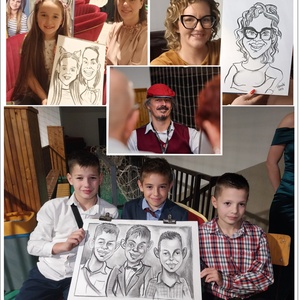 Karikatúra rajzolás élőben! Esküvőn,  rendezvényen!, Művészet, Portré & Karikatúra, Karikatúra, Fotó, grafika, rajz, illusztráció, MESKA