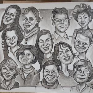 Tabló karikatúra, árnyékolt kidolgozott - művészet - portré & karikatúra - karikatúra - Meska.hu