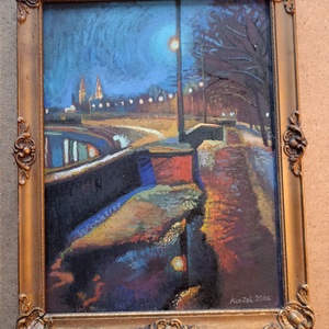 Szeged, Stefánia III. olajfestmény - művészet - festmény - olajfestmény - Meska.hu