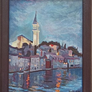 Esti tükre Rovinjnak, festmény, Művészet, Festmény, Akril, Festészet, MESKA
