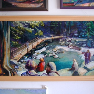 Pihenő a Tarpataknál, festmény, Művészet, Festmény, Akril, , MESKA