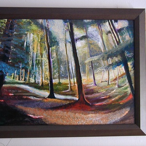 Liget, festmény, Művészet, Festmény, Akril, , MESKA