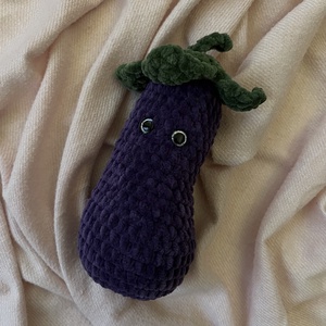 Padlizsán plüss, Játék & Sport, Plüssállat & Játékfigura, Plüss zöldség, gyümölcs, Horgolás, MESKA