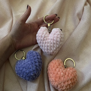 Szív plüss kulcstartó - táska & tok - kulcstartó & táskadísz - kulcstartó - Meska.hu