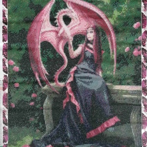 Lány és sárkány - otthon & életmód - dekoráció - kép & falikép - 3d képek - Meska.hu