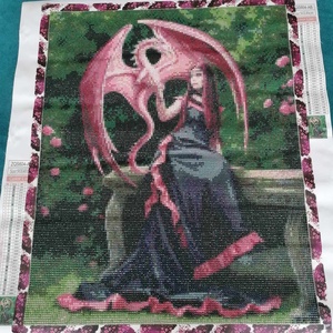 Lány és sárkány - otthon & életmód - dekoráció - kép & falikép - 3d képek - Meska.hu