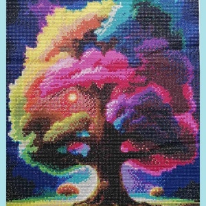 Szivárványfa, Otthon & Életmód, Dekoráció, Kép & Falikép, 3d képek, Gyöngyfűzés, gyöngyhímzés, MESKA