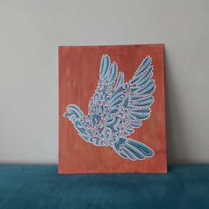 A szabadság kék madara - művészet - festmény - akril - Meska.hu