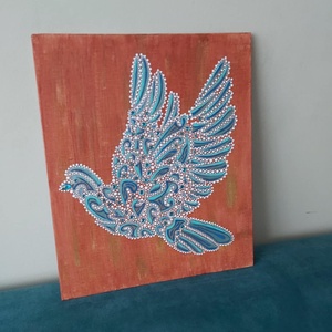 A szabadság kék madara - művészet - festmény - akril - Meska.hu