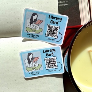 Matrica  Library card, Otthon & Életmód, Papír, írószer, Matrica, matrica csomag, , MESKA