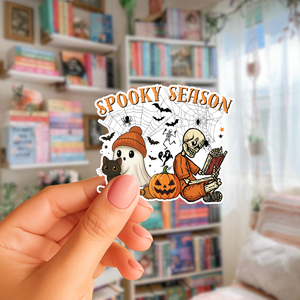 Spooky Season � olvasó csontváz és szellem matrica (3 db-os szett) - Meska.hu