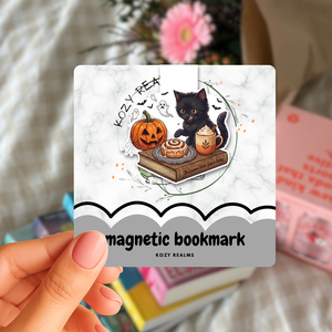 The Cinnamon Witch's Guide to Baking � cica mágneses könyvjelző - könyv & zene - könyvjelző - Meska.hu