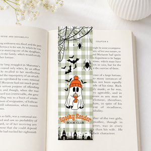 Spooky Reader Book Club � sapkás szellem könyvjelző - könyv & zene - könyvjelző - Meska.hu