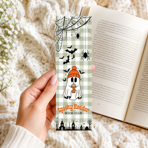 Spooky Reader Book Club � sapkás szellem könyvjelző - Meska.hu